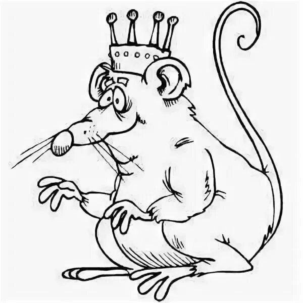 Gorgeous mouse king coloring page