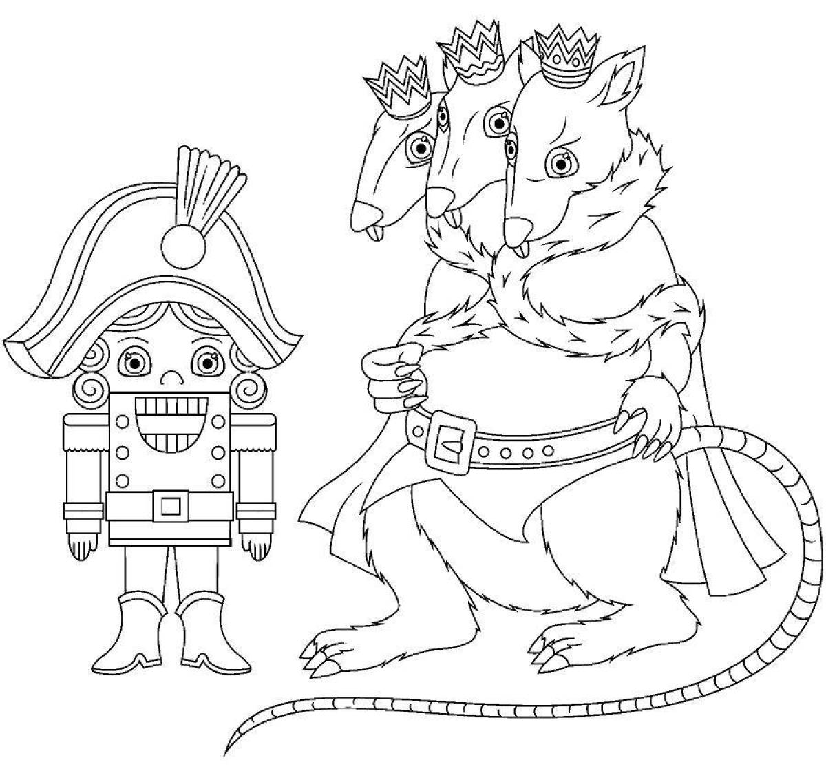 Coloring page dazzling mouse king
