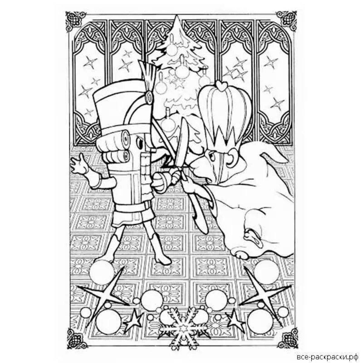 Glitter mouse king coloring page