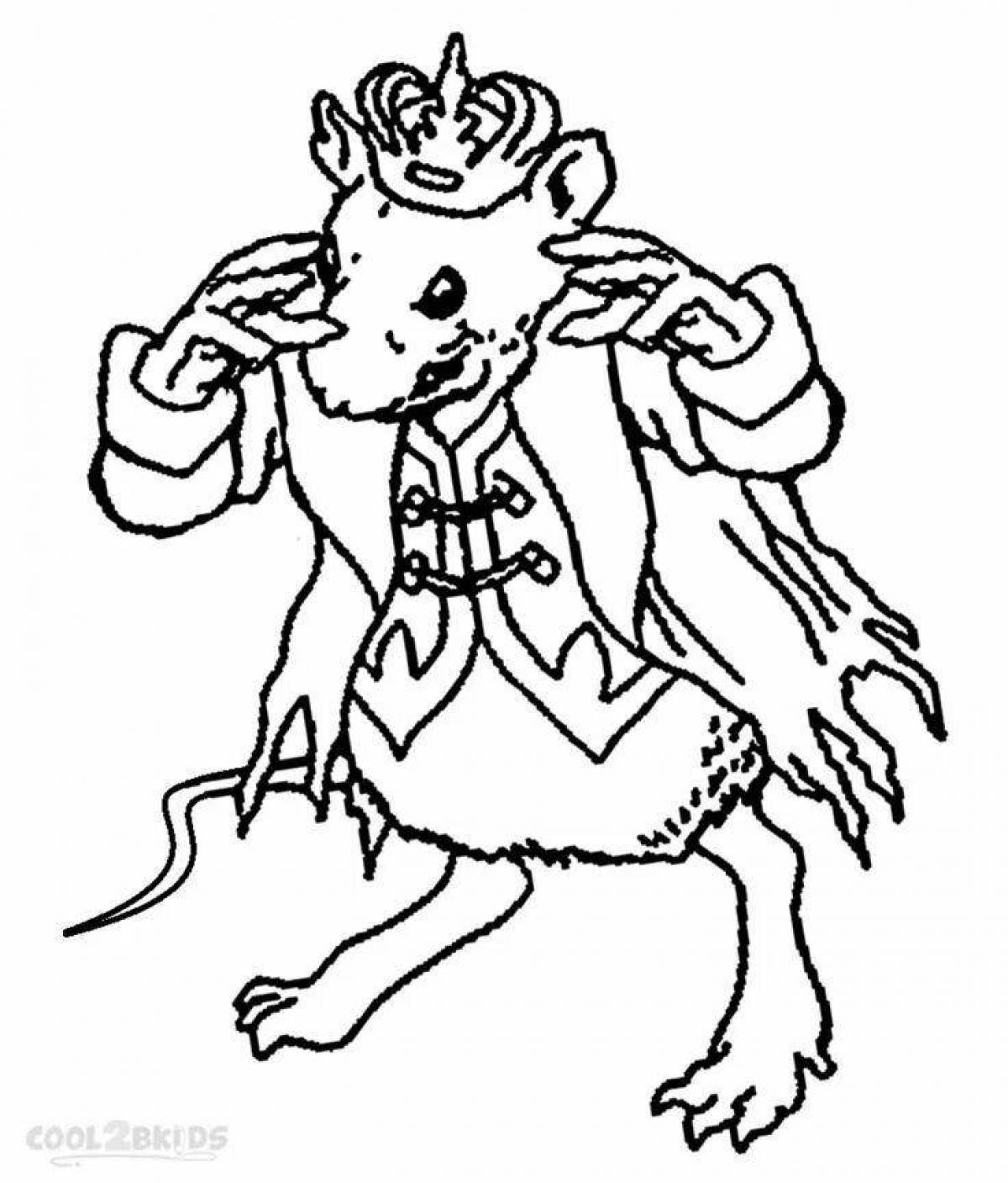 Innovative mouse king coloring page