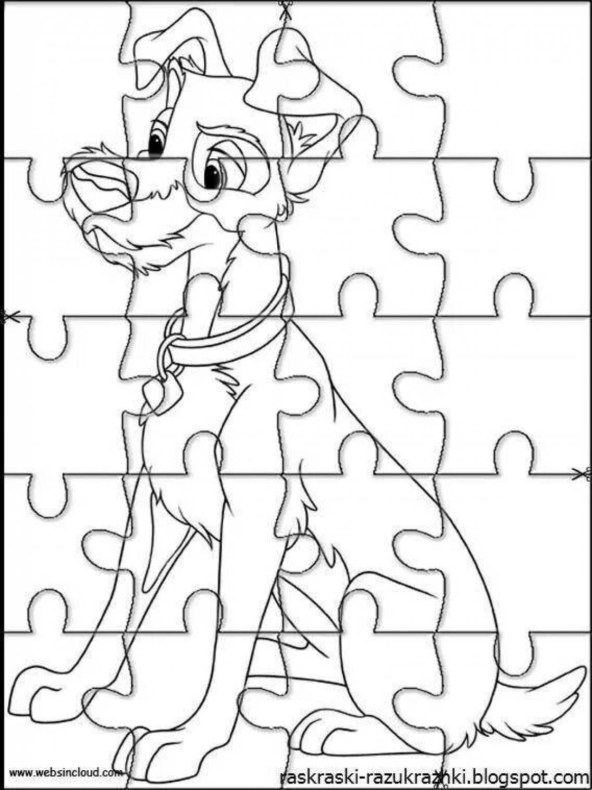 Fun puzzle coloring pages