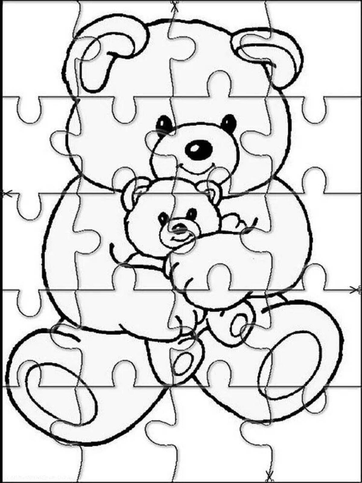 Intriguing puzzle coloring pages