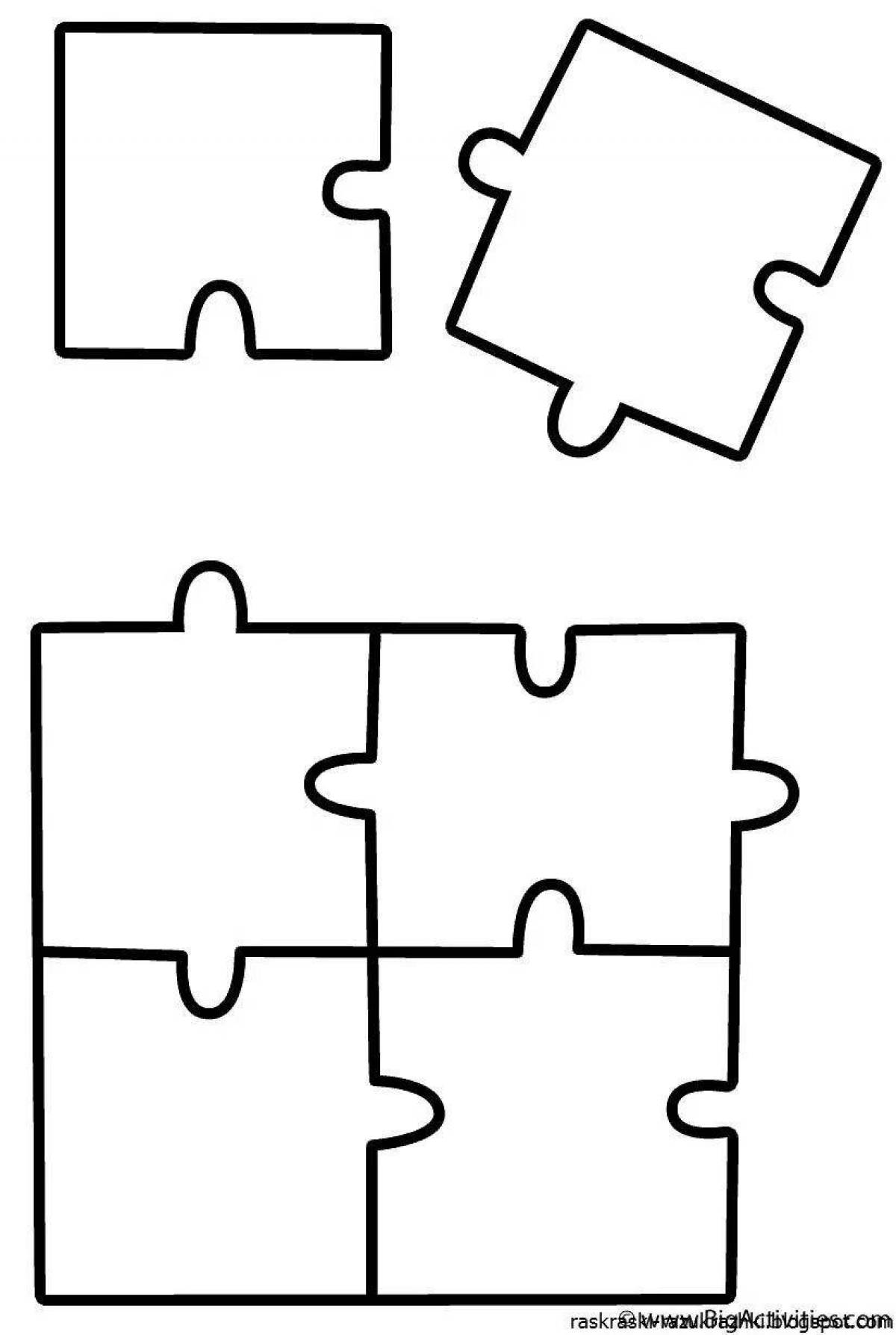 Innovative puzzle coloring pages
