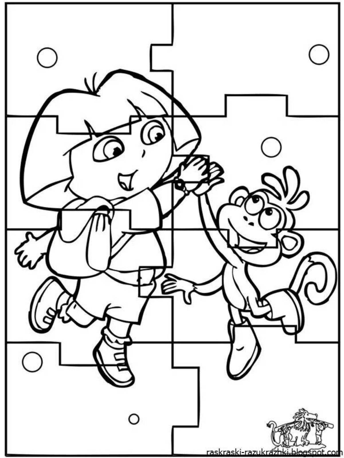 Intricate puzzle coloring pages
