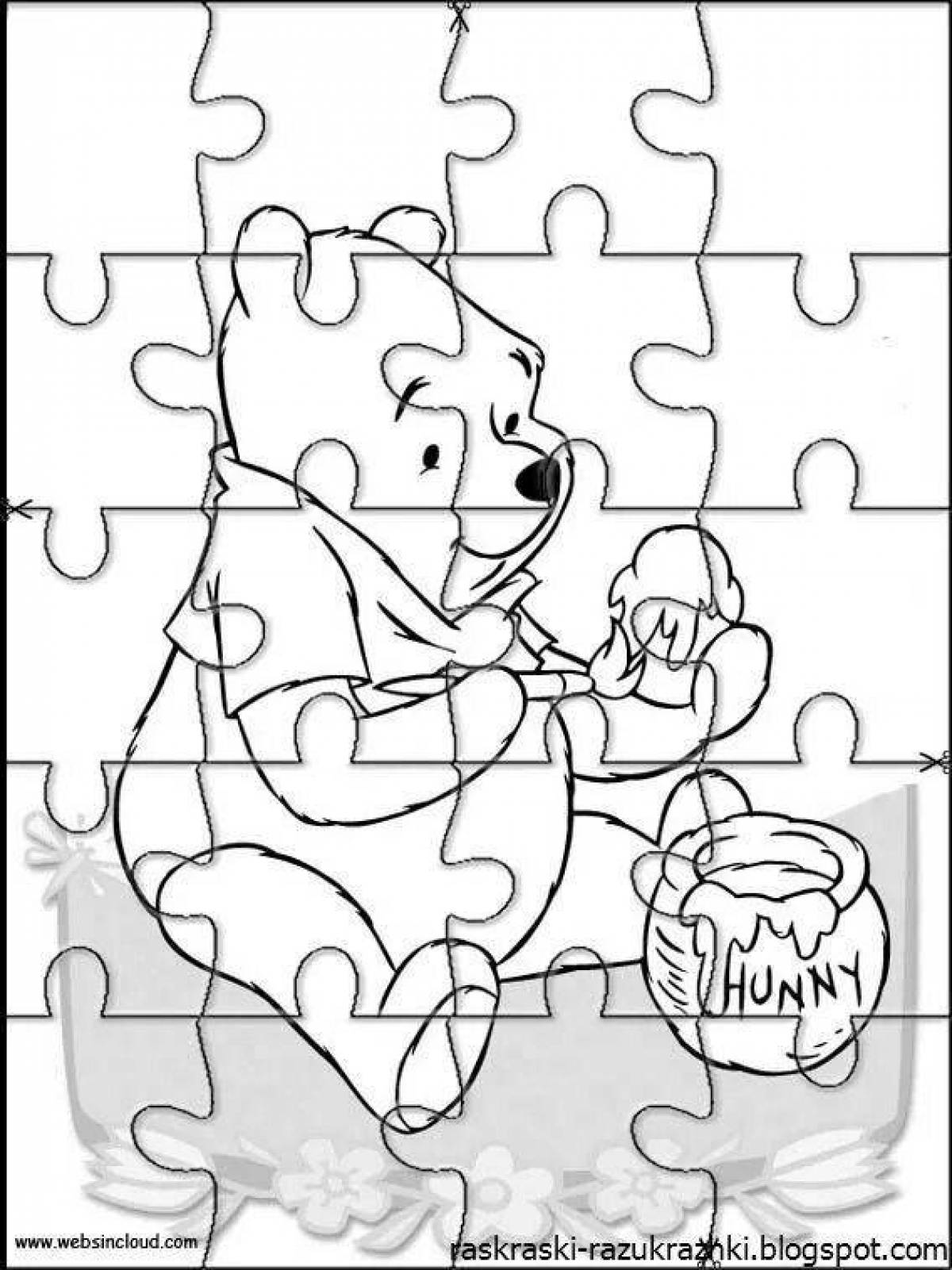 Fascinating puzzle coloring pages