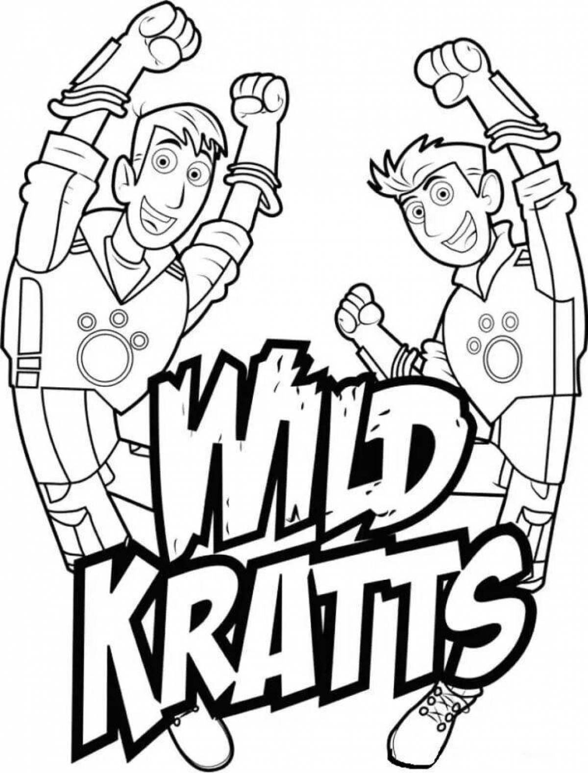 Kratt brothers colorful coloring page