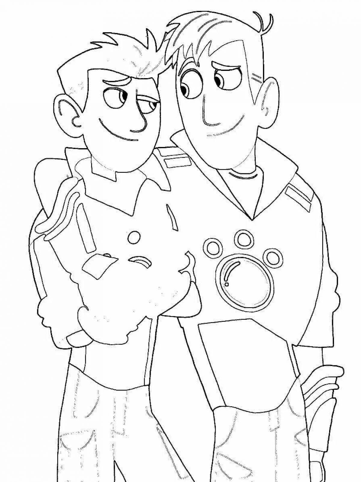 Kratt brothers coloring pages