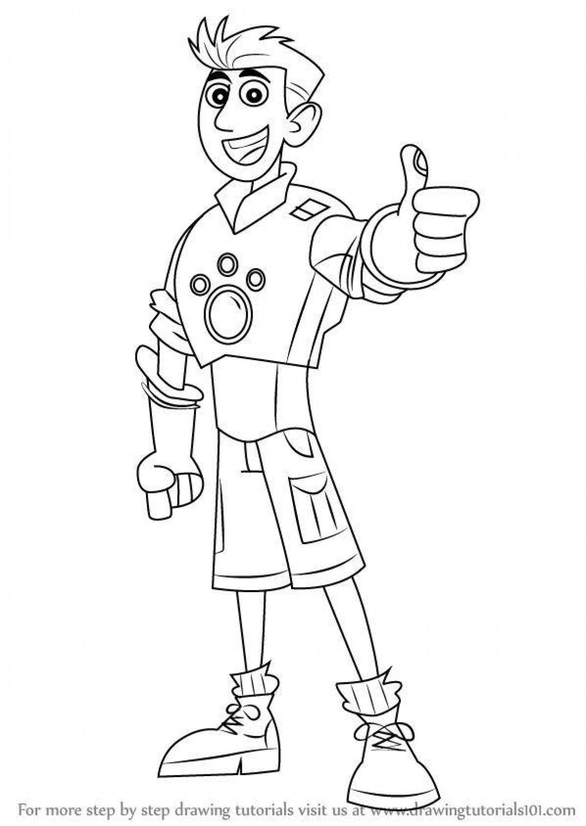 The kratt brothers playful coloring page