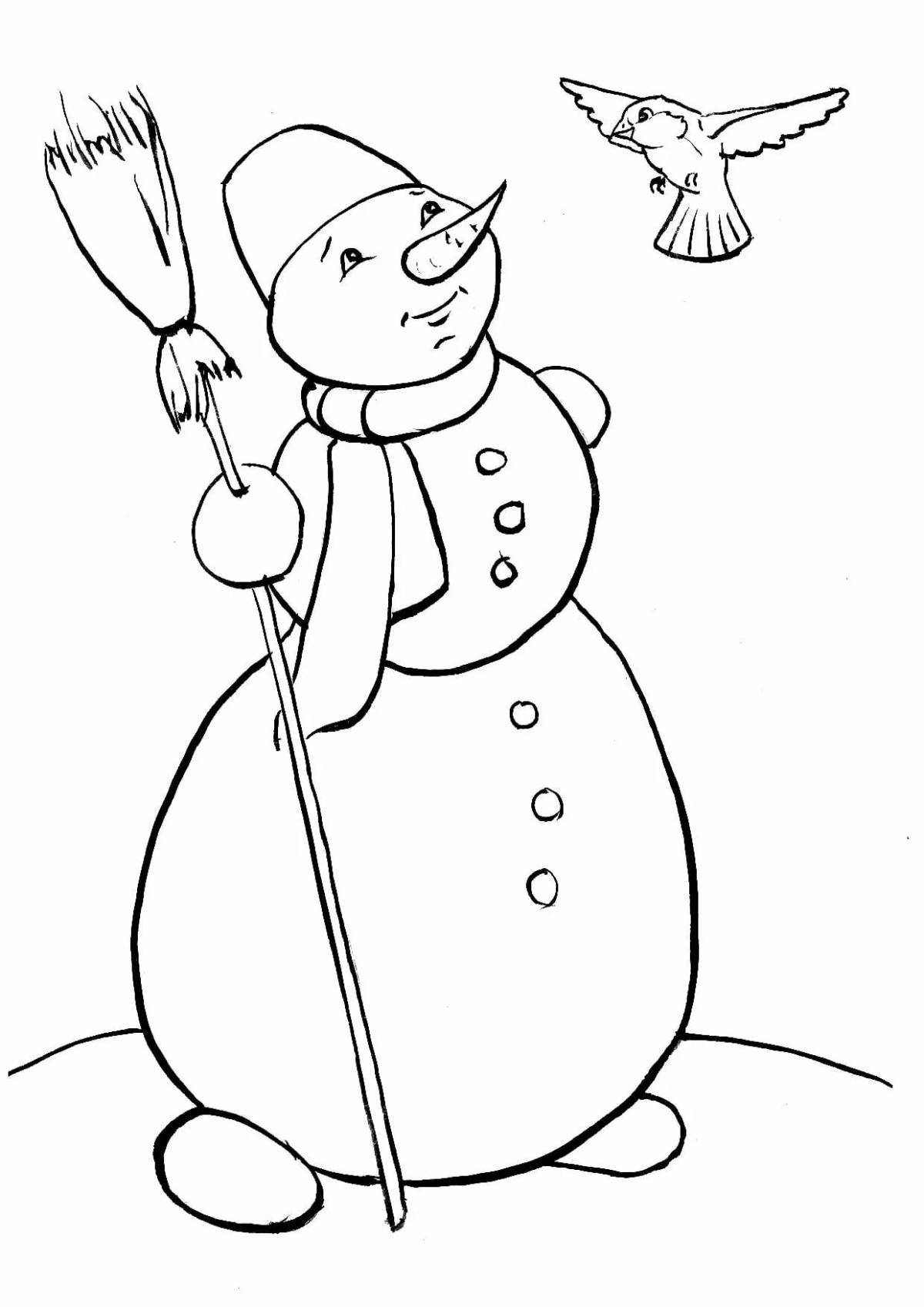 Holiday snowman coloring book