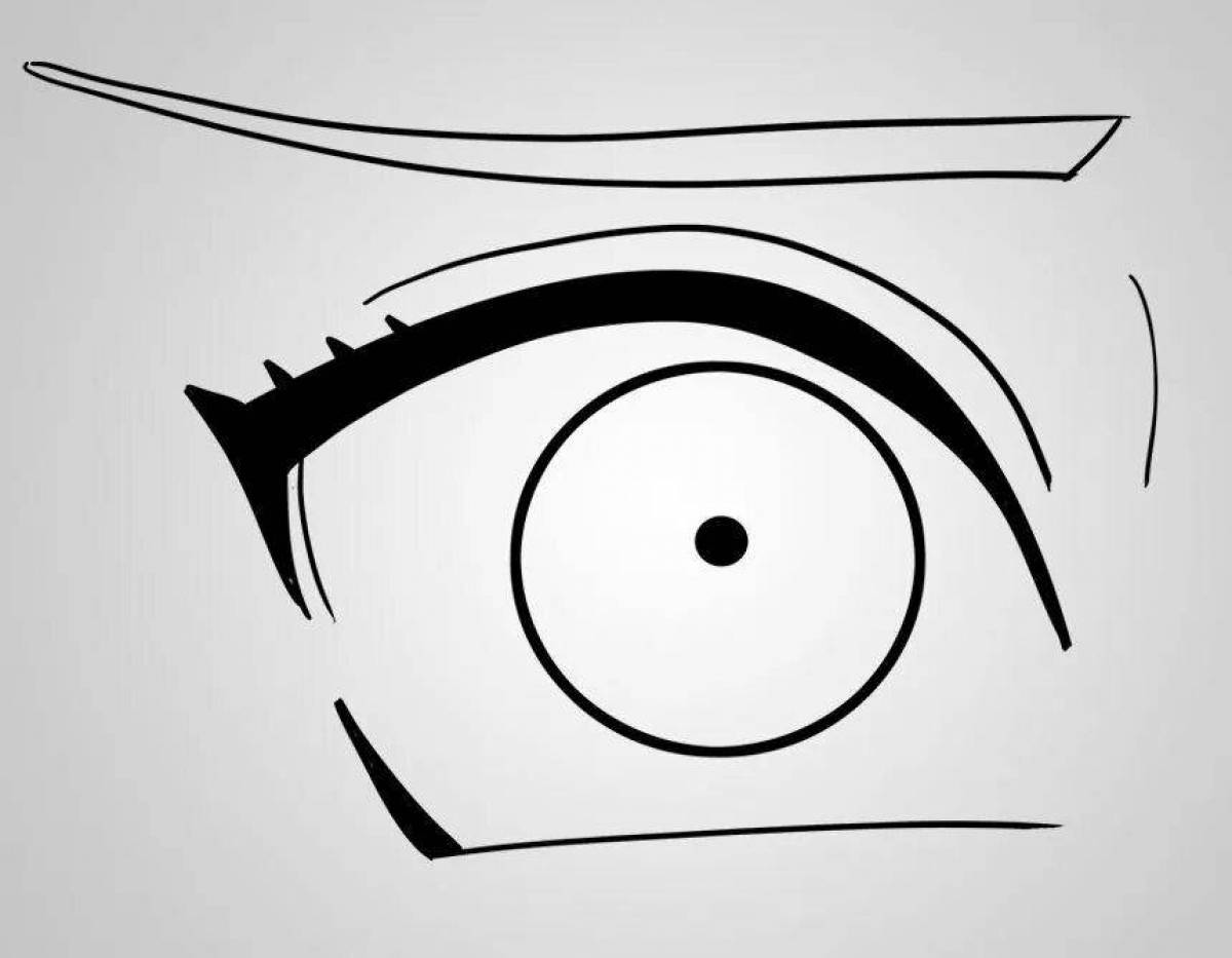 Раскраска глаза аниме