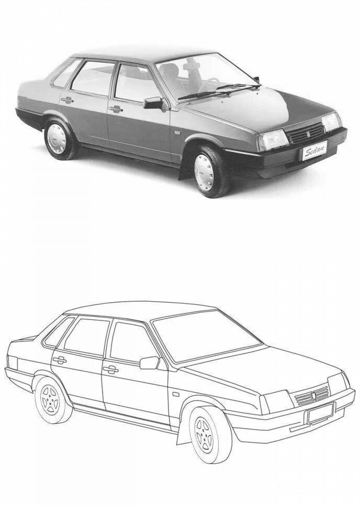 Ваз поэтапно. Раскраски машины ВАЗ 2109. Раскраски машинки ВАЗ 2109. Раскраски машины русские машины ВАЗ 2109. ВАЗ 2109 контур машины.