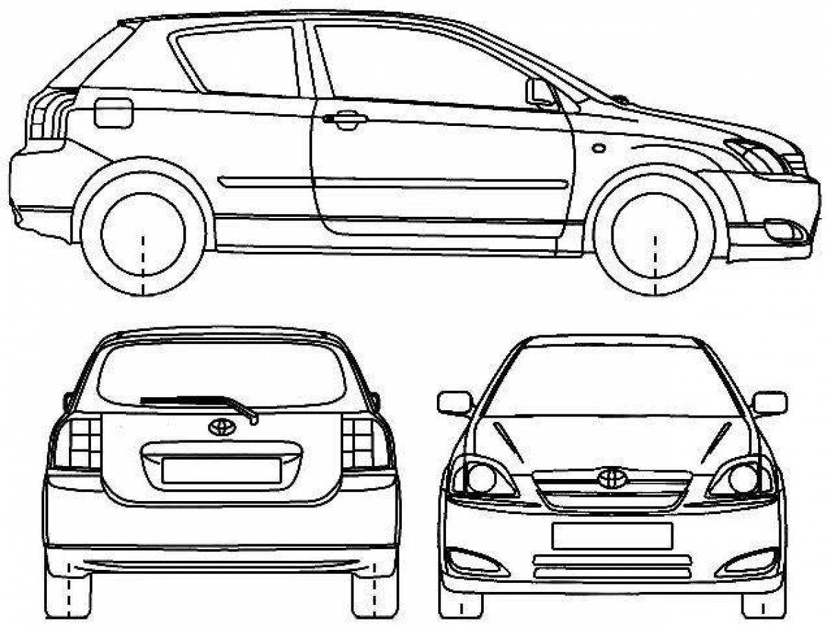 Как нарисовать тойоту короллу