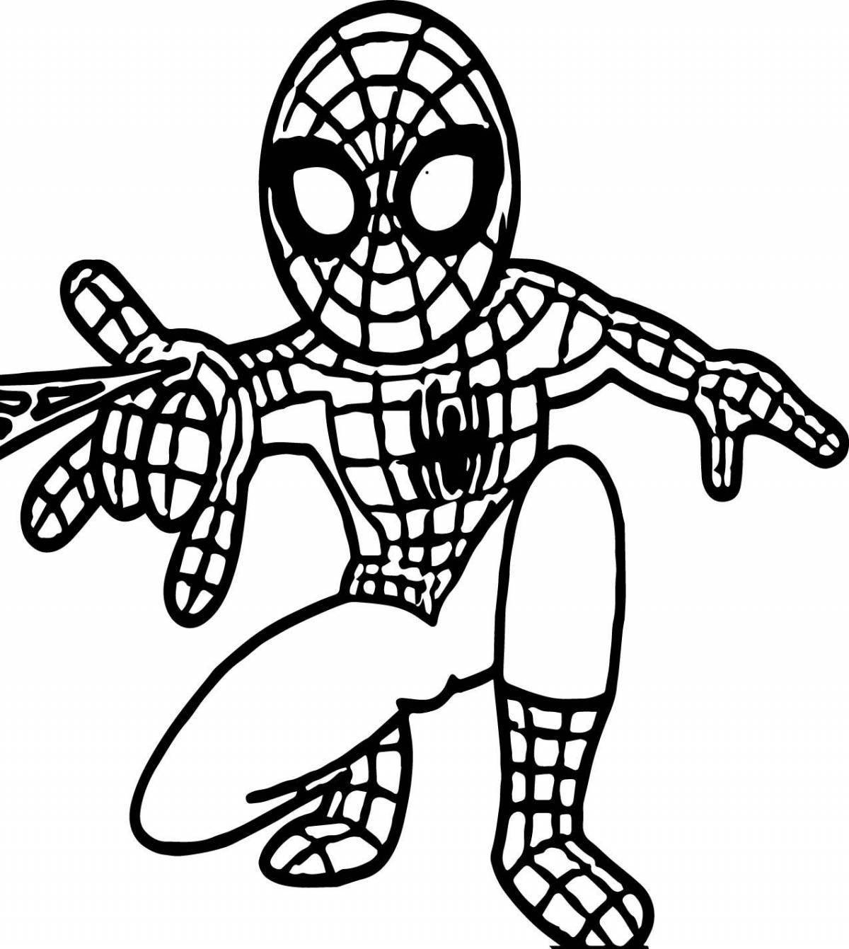 Лего человек паук раскраска