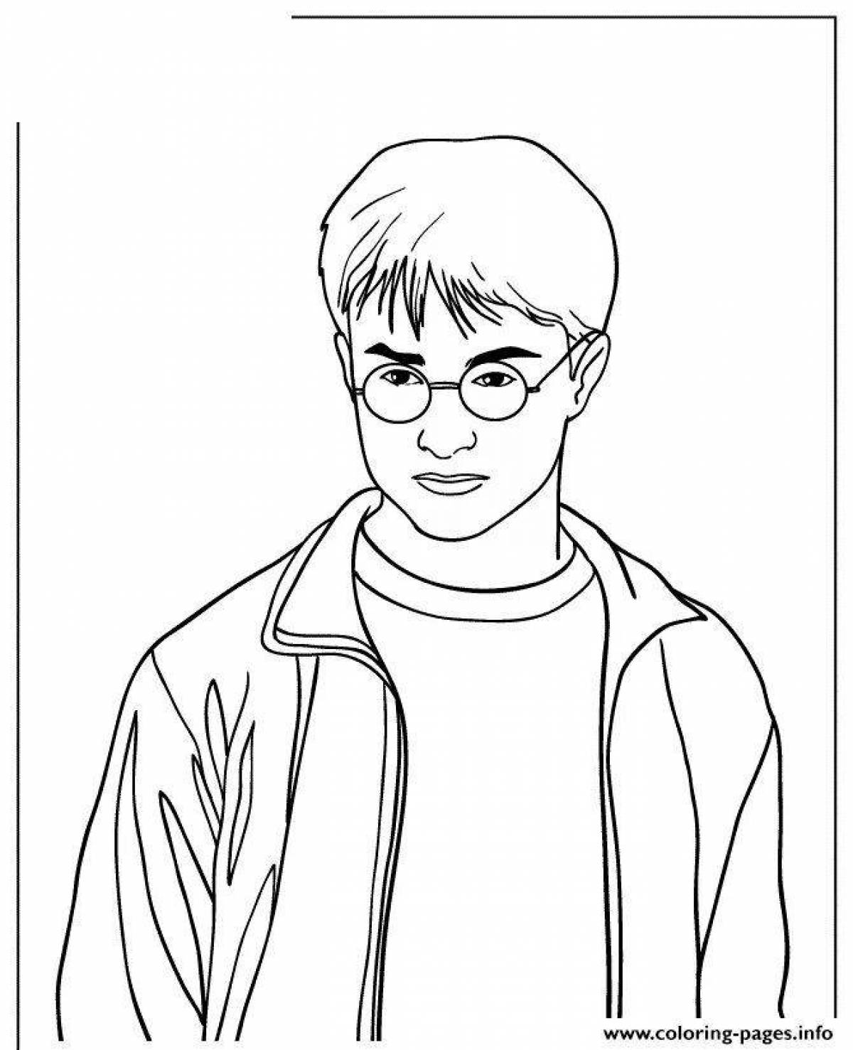 Гарри Поттер рисунок раскраска