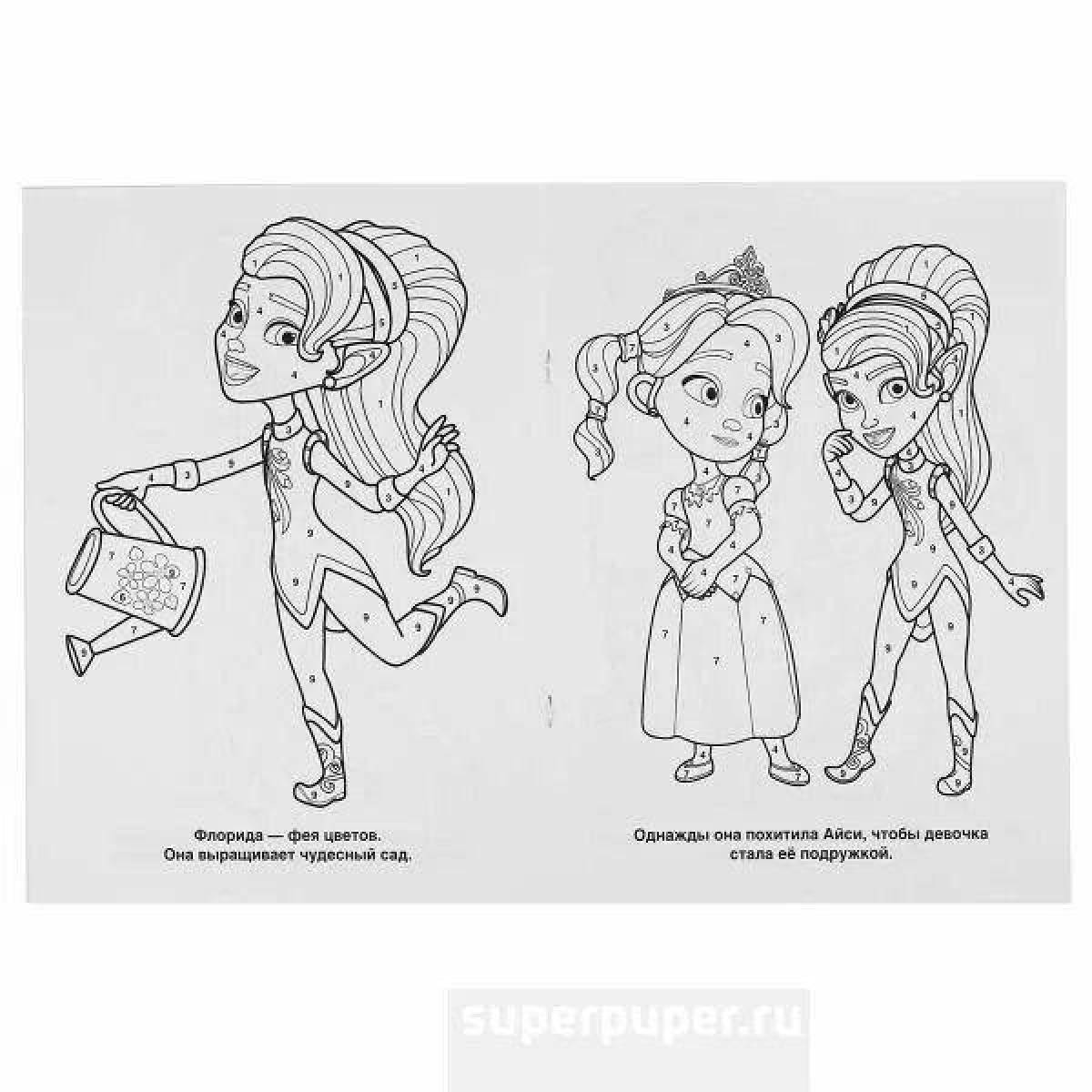 Coloring page charming keepers of miracles