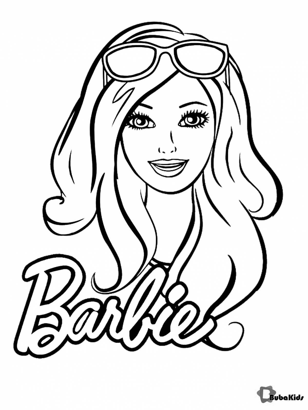 Coloring page cheerful beauty salon