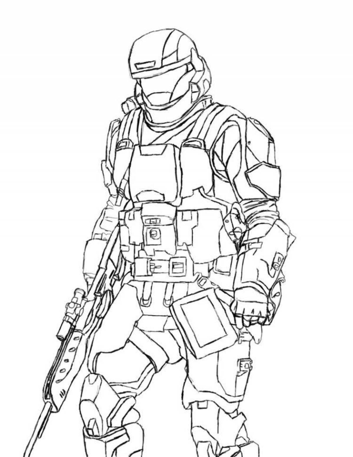 Counter strike playful coloring page