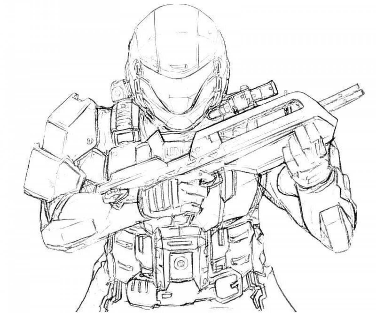 Counter strike coloring page bold