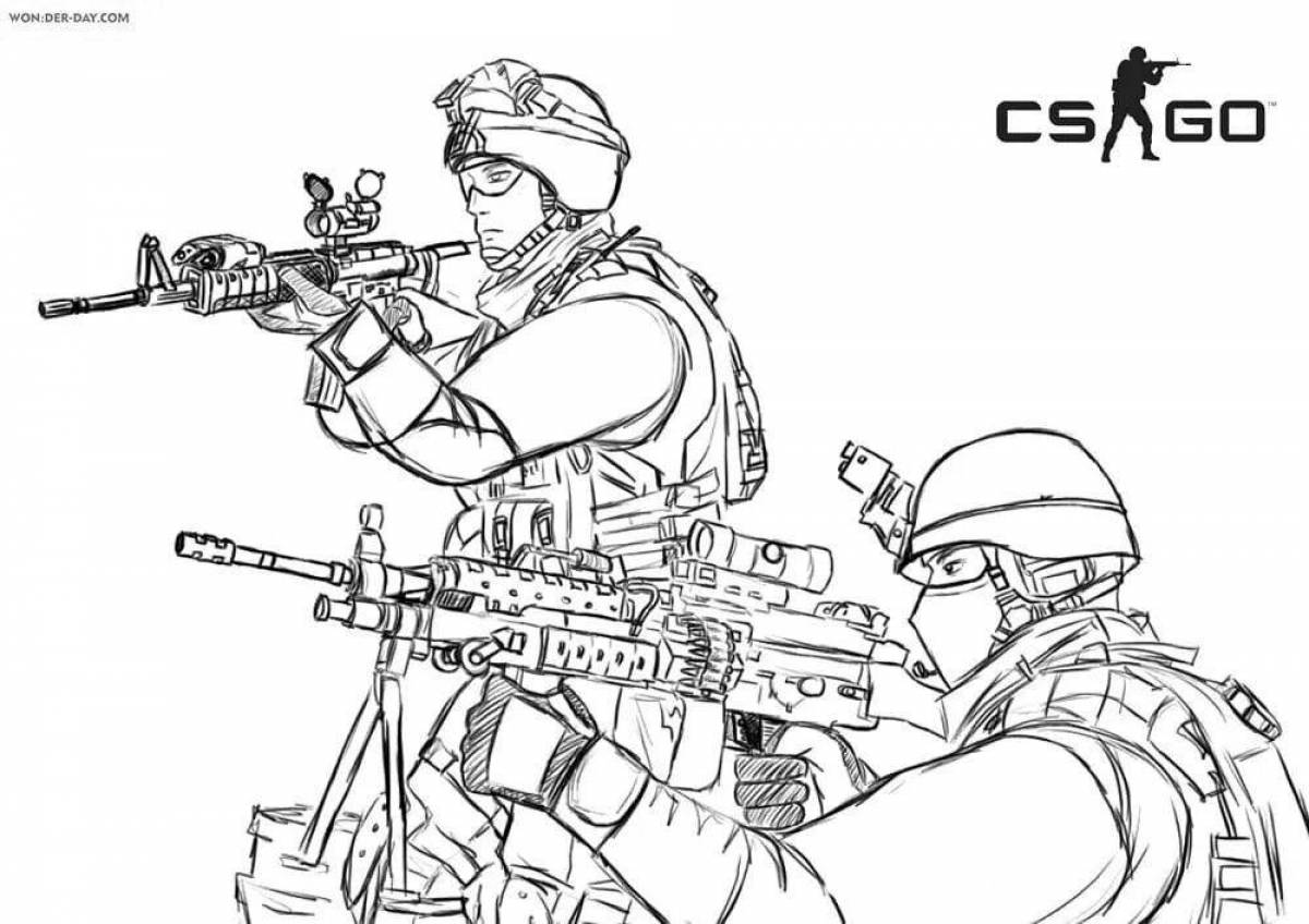 Radiant counter strike coloring page