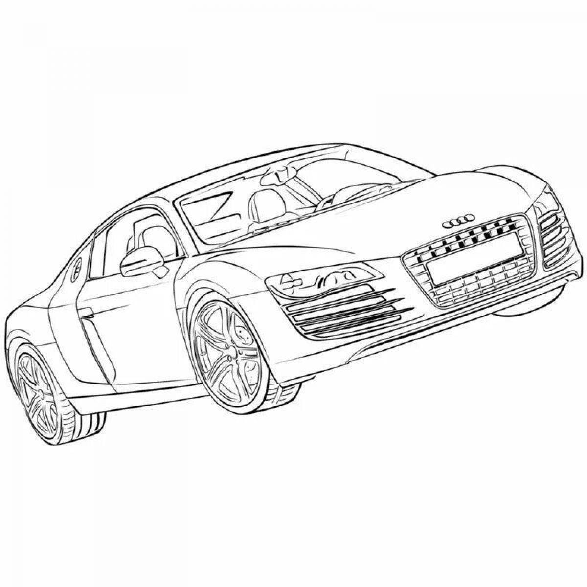 Audi r8 bright coloring