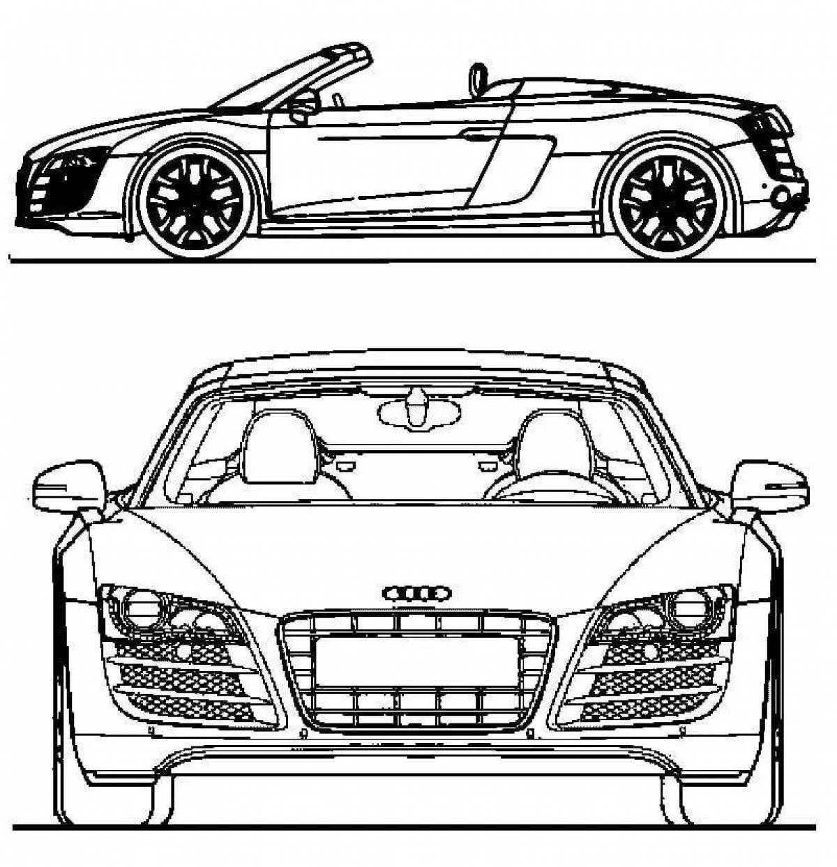 Как нарисовать audi r8