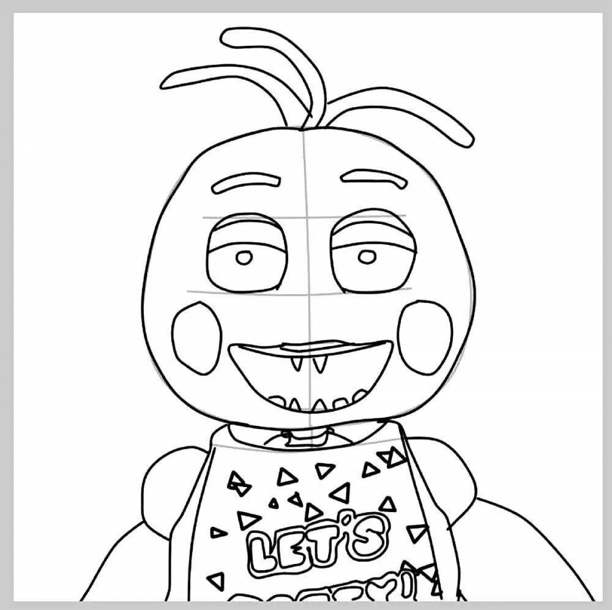 Colouring bright chica fnaf