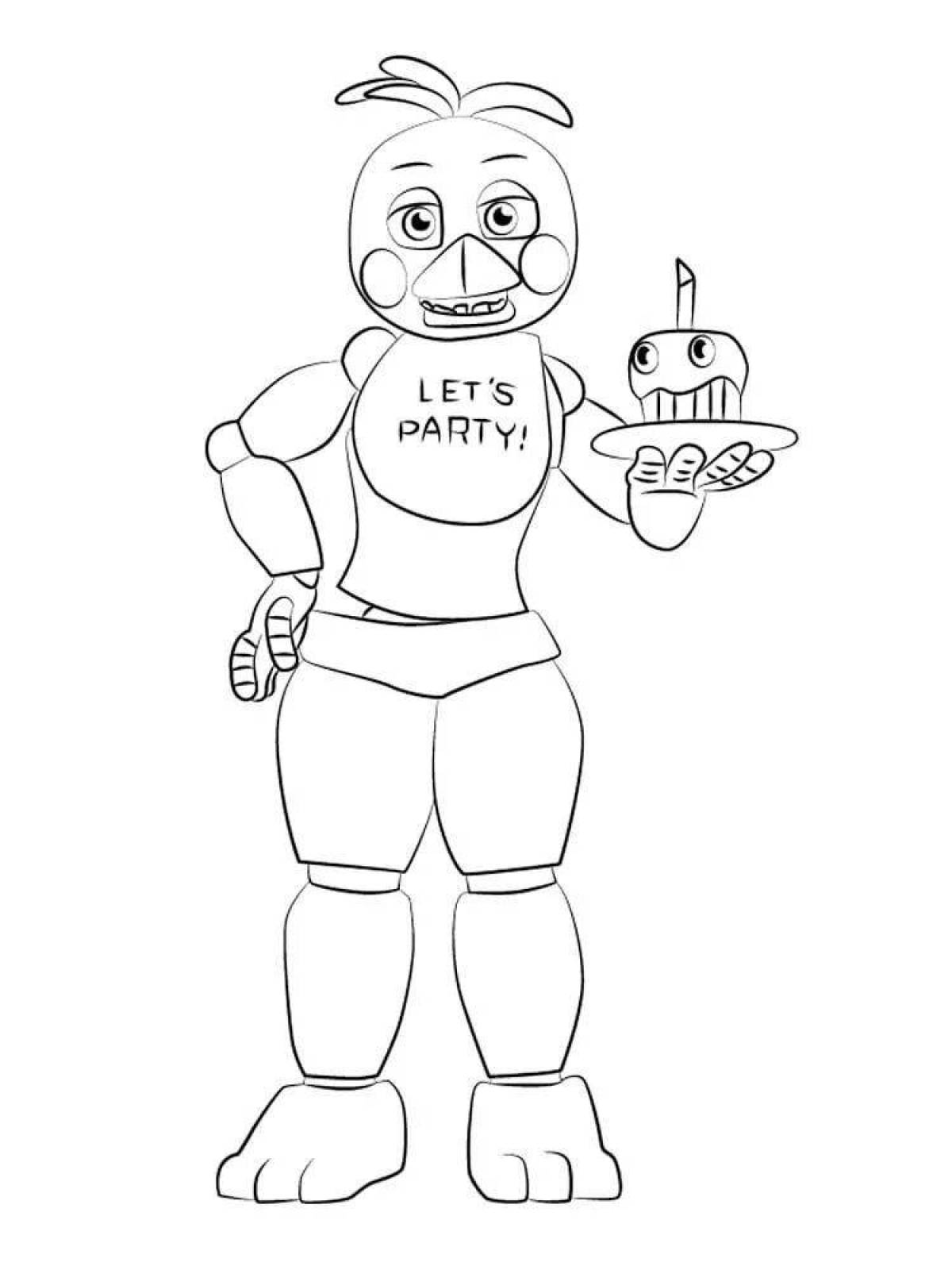 Chica's exciting fnaf coloring