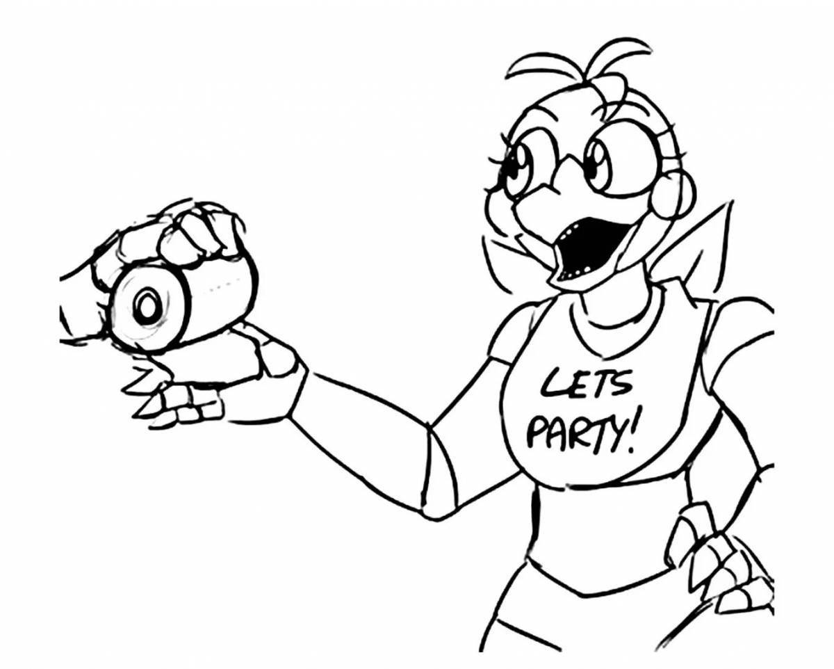 Charming chica fnaf coloring book