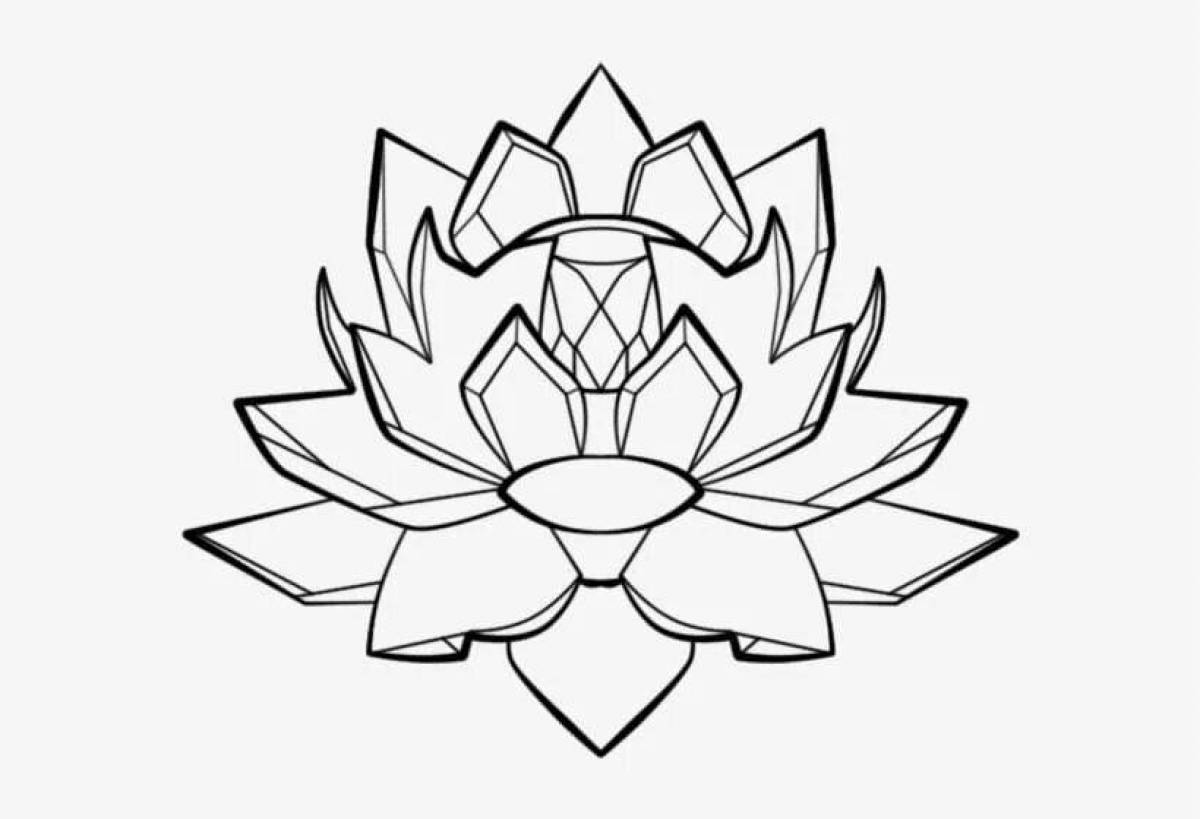 Adorable stone flower coloring page