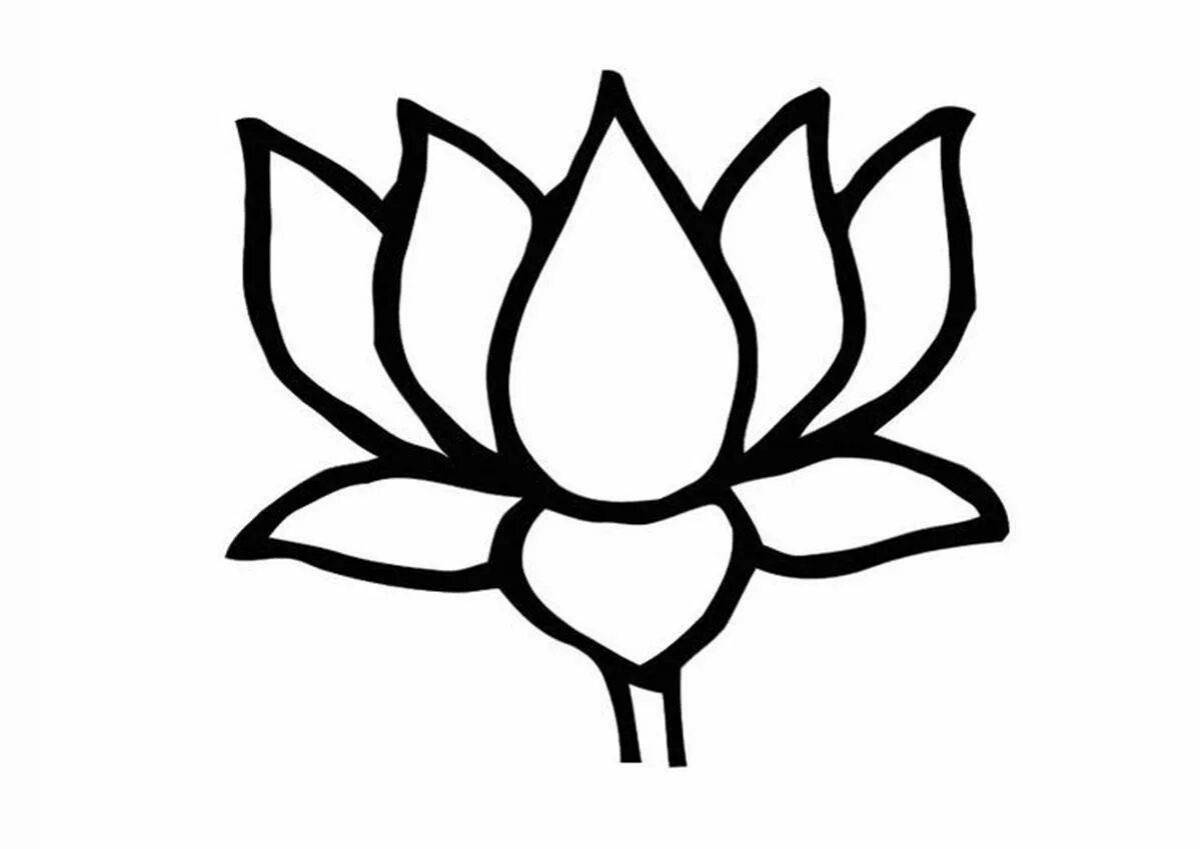 Coloring page graceful stone flower
