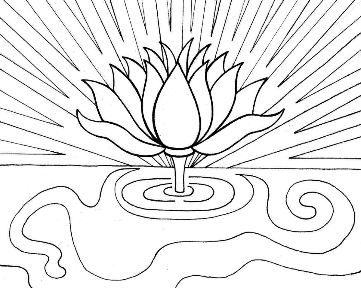Lucky Stone Flower Coloring Page