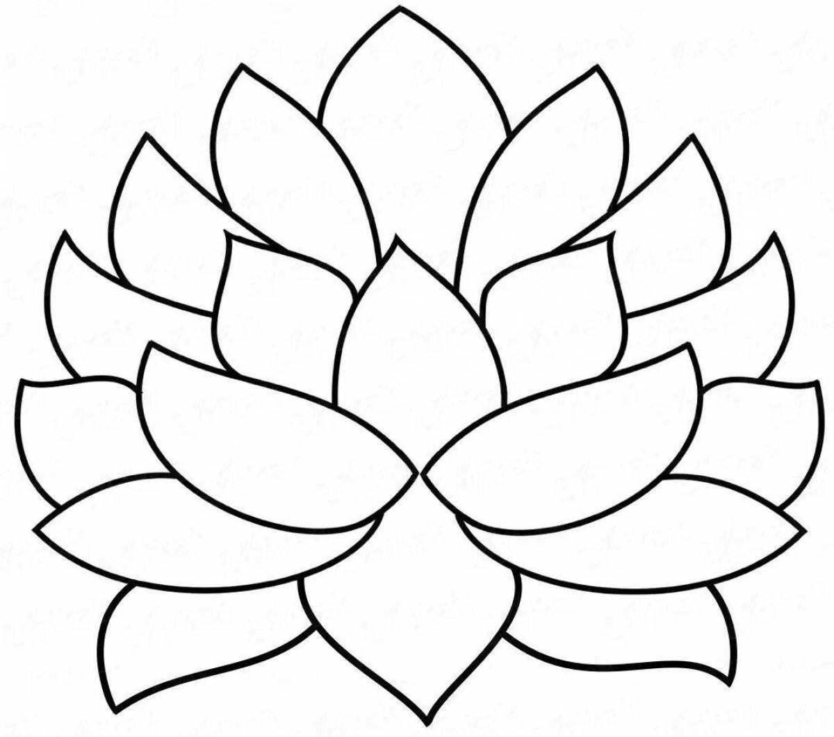 Harmonious stone flower coloring page