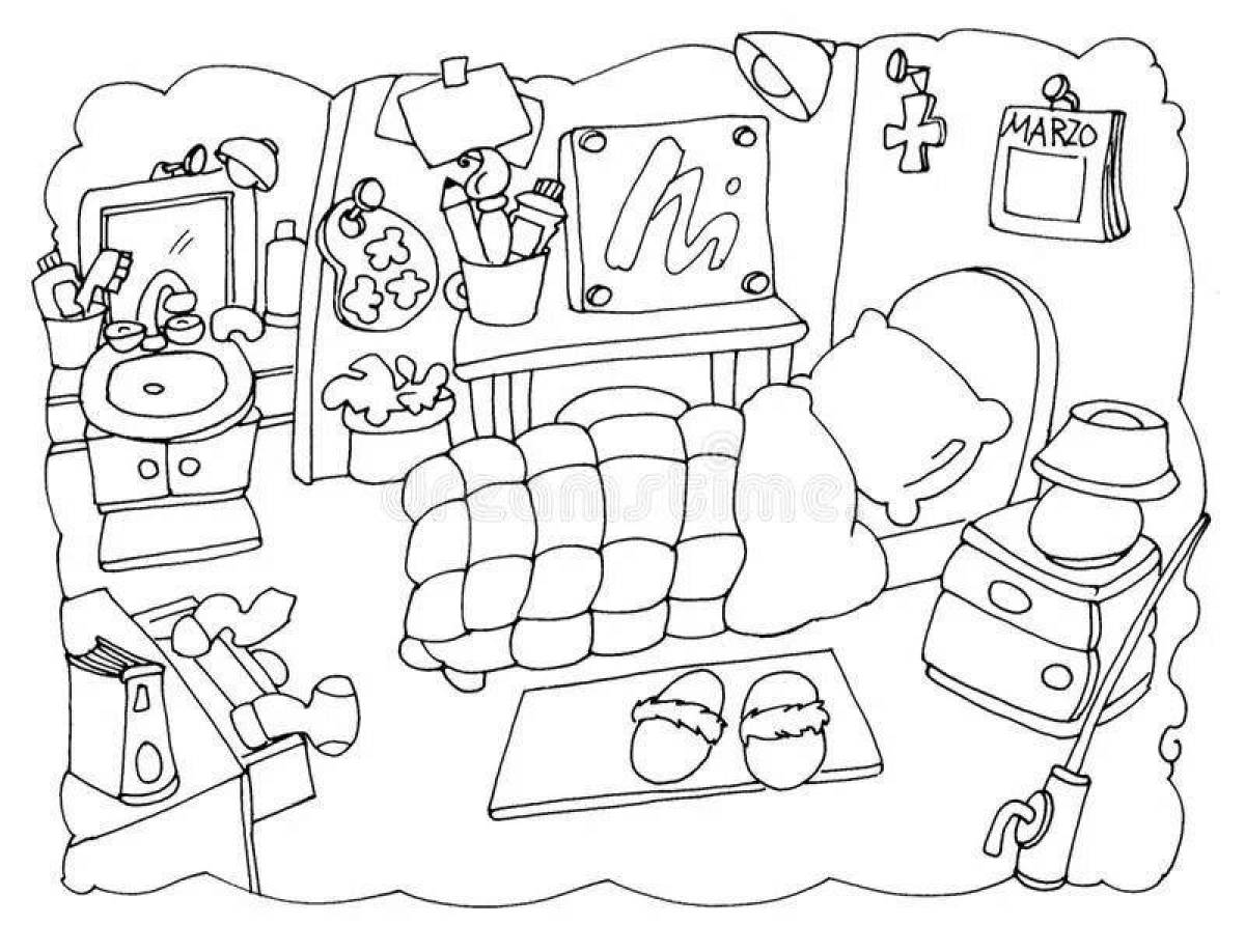 Coloring game room color-frenzy