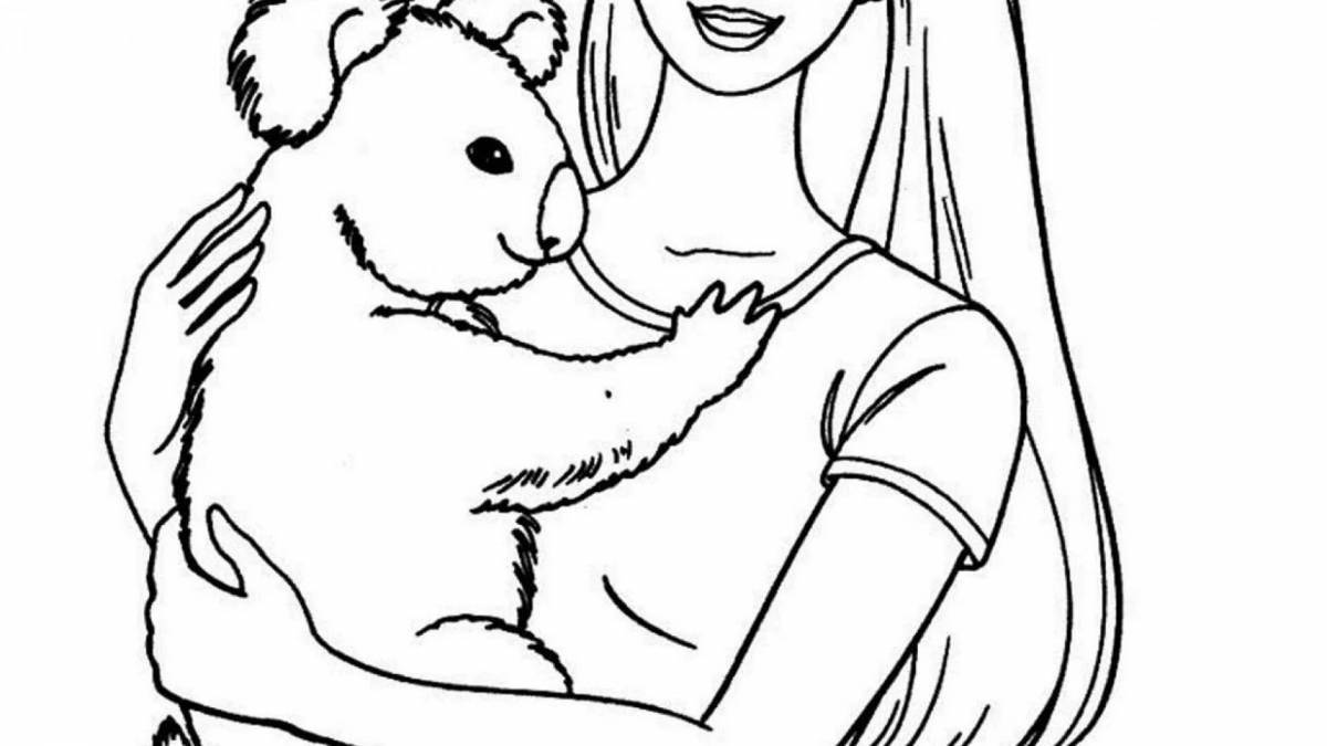 Amazing Pregnant Barbie Coloring Page