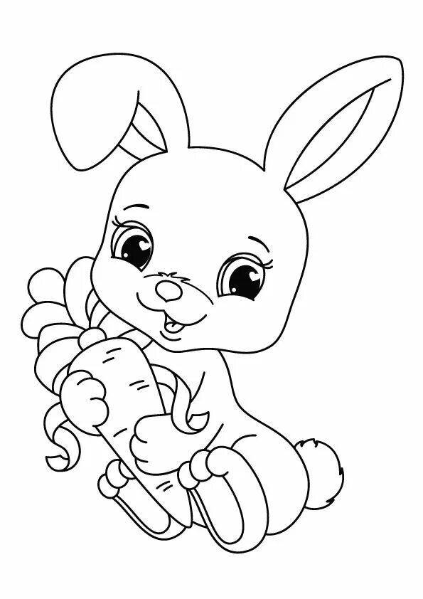 Great coloring picture of a rabbit