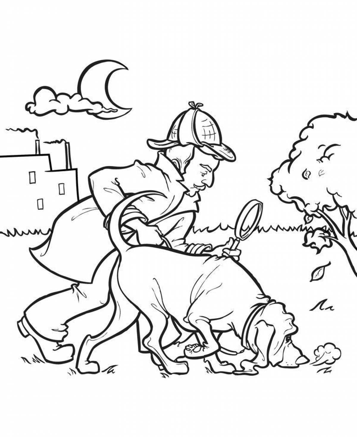 Decisive police dog coloring book