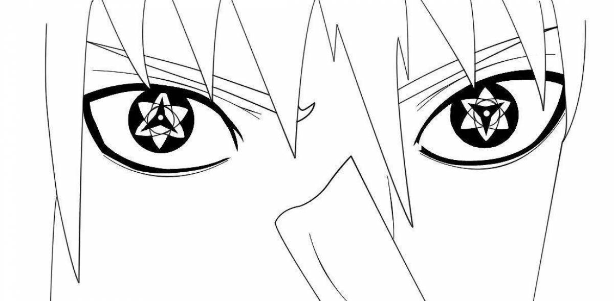 Увлекательная раскраска аниме глаза