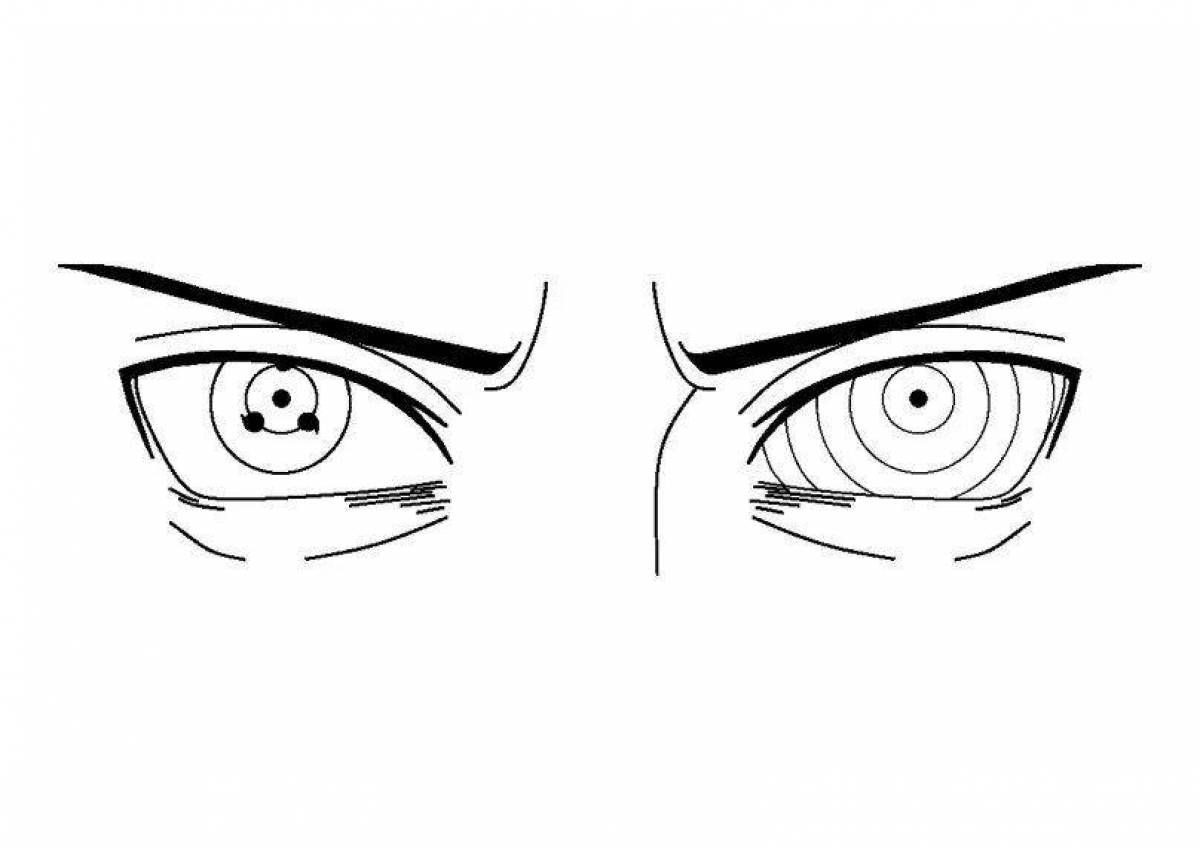 Изысканная раскраска аниме глаза