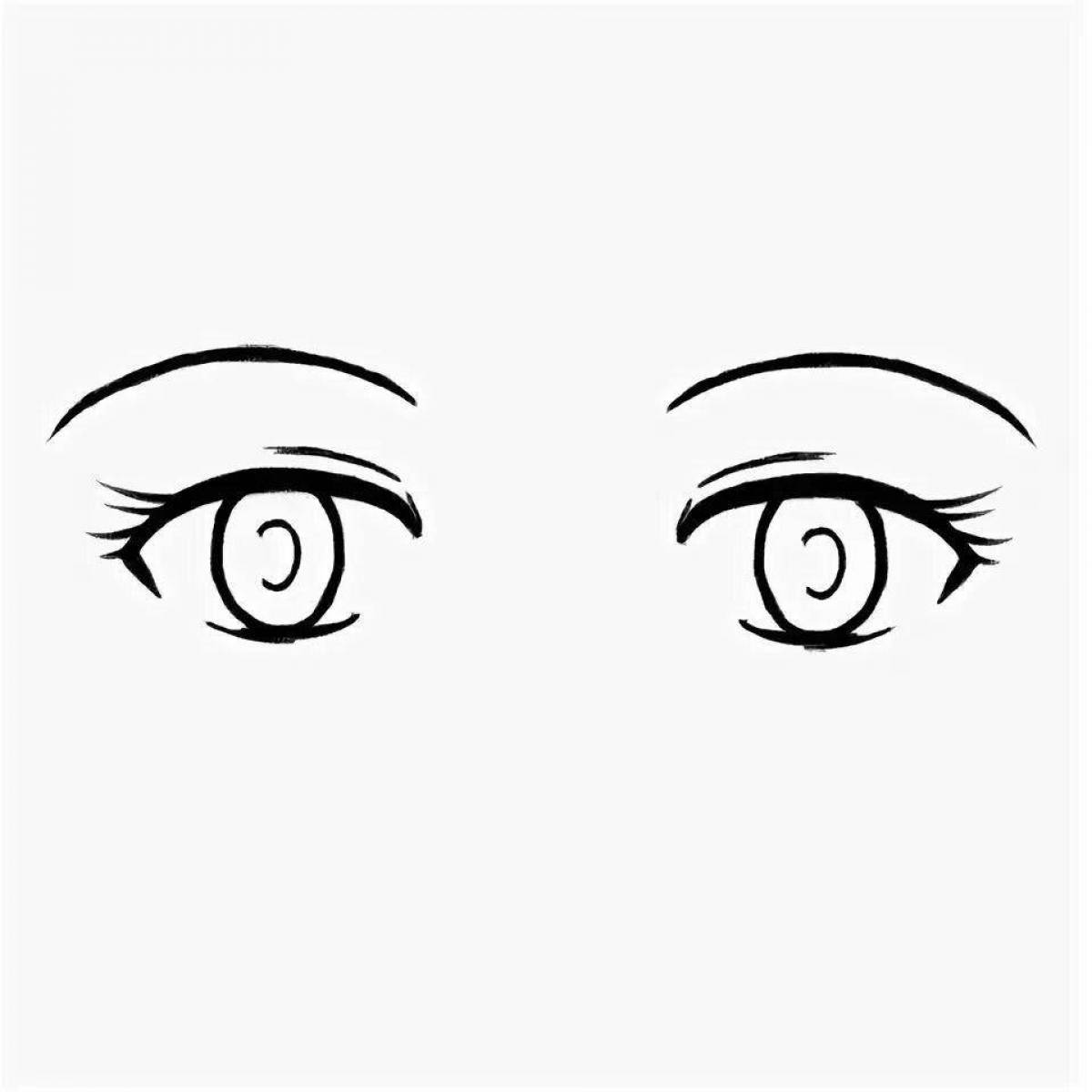 Delightful coloring anime eyes
