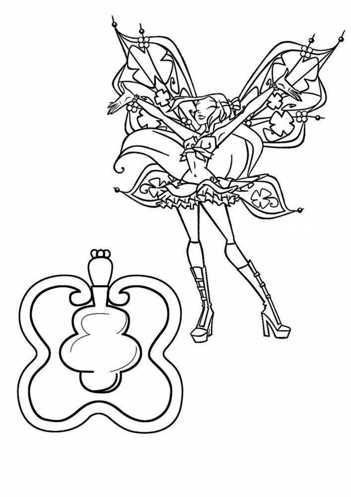 Lovely winx coloring page