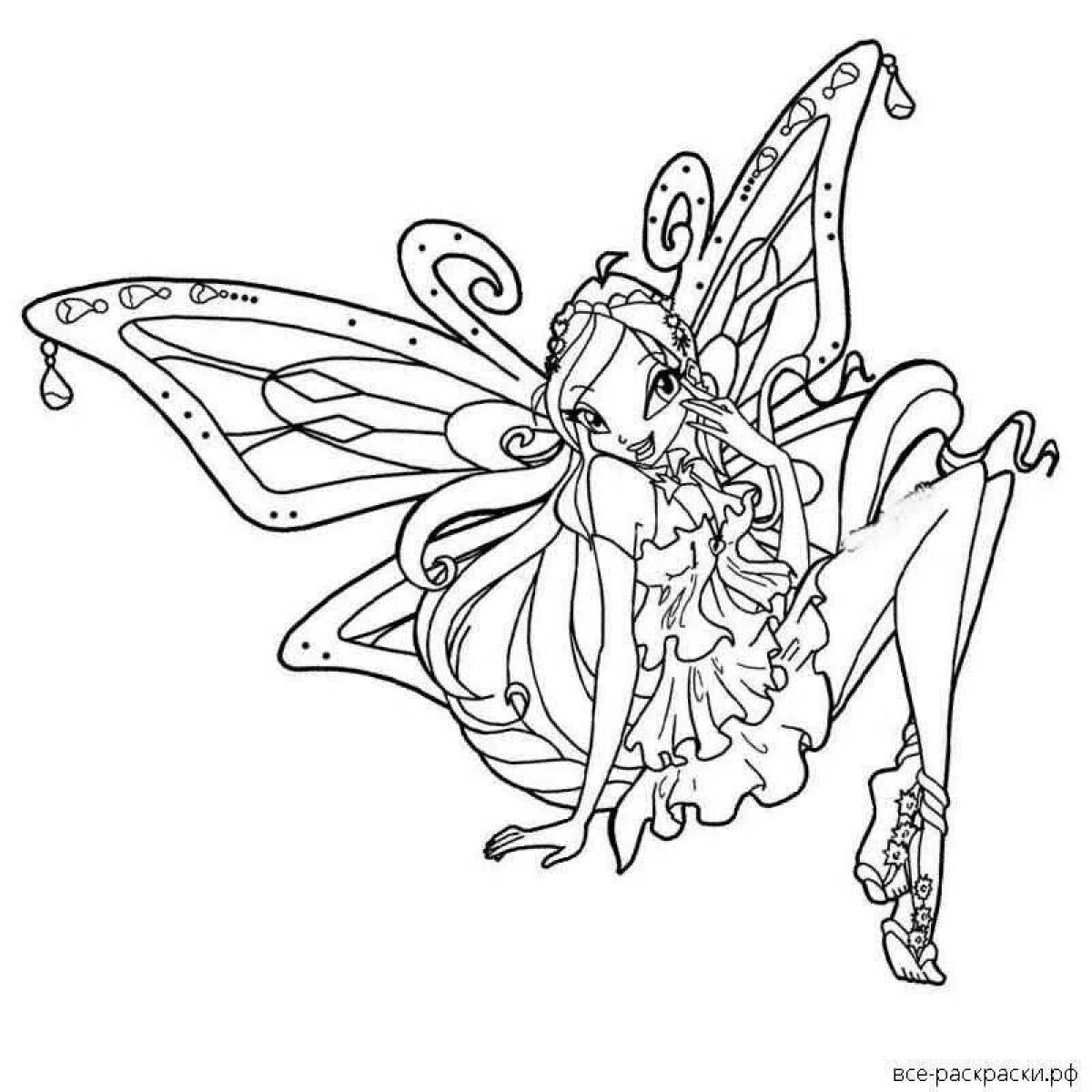 Charming winx coloring page