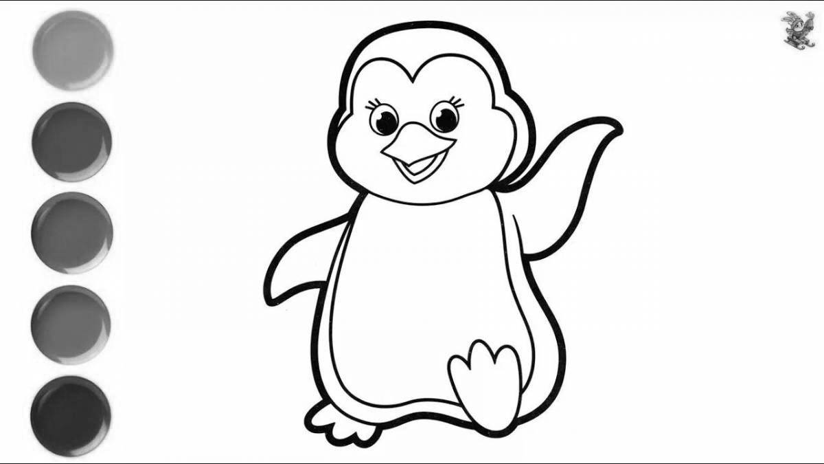 Пингвины раскраска для детей