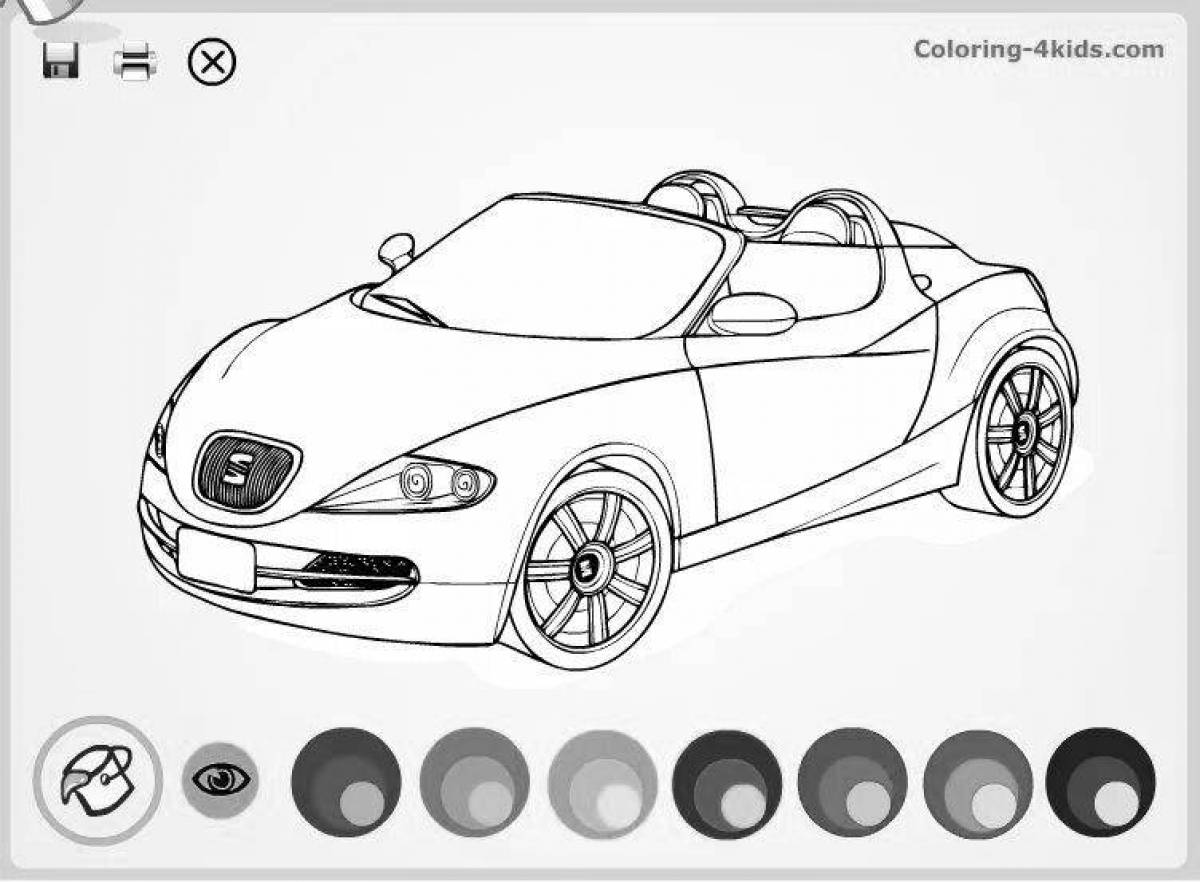 Colouring awesome cars