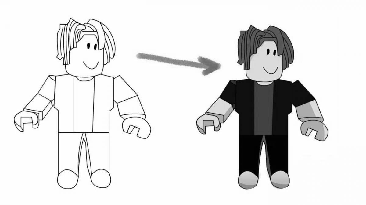 Tempting roblox art coloring page