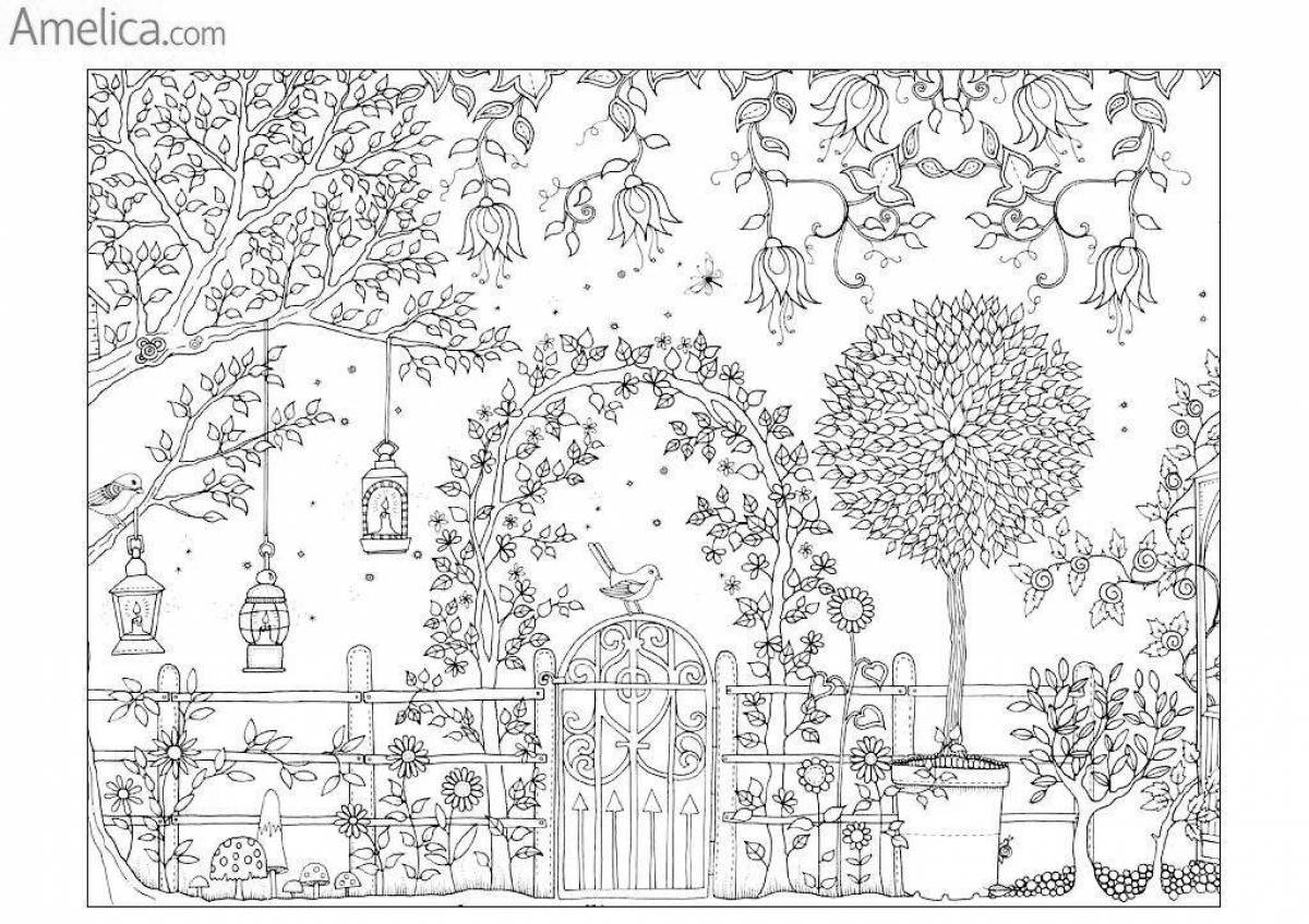 Magic forest coloring book