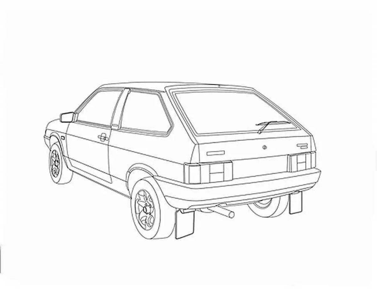 Amazing car coloring page