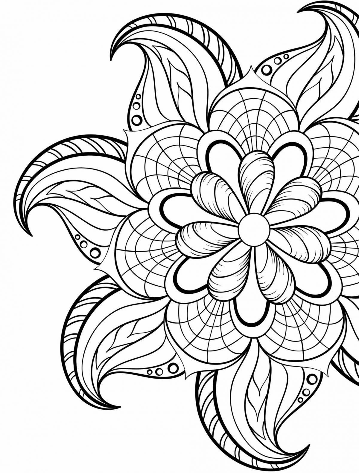Intricate coloring page