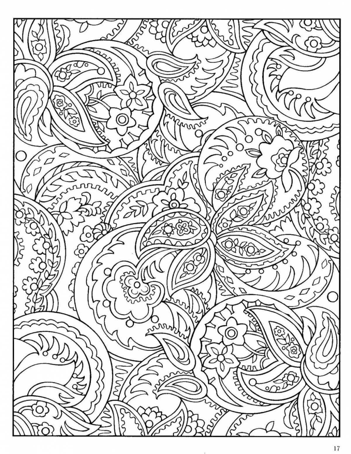 Detailed coloring book