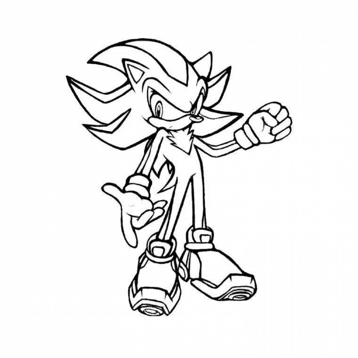 Animated coloring sonic red
