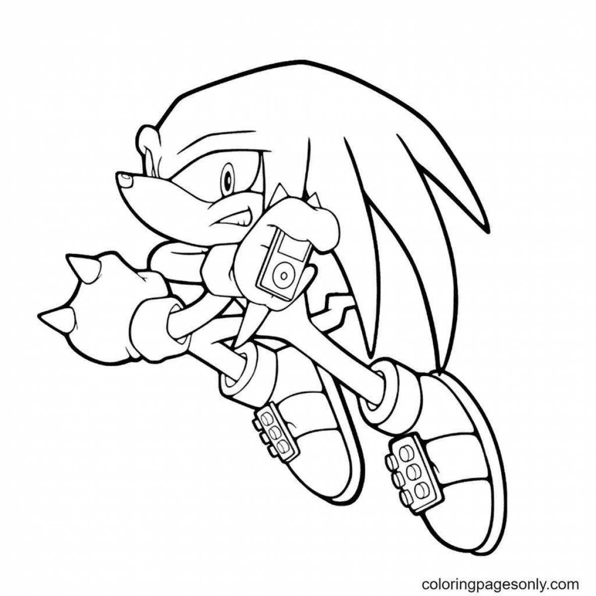 Sonic red glitter coloring